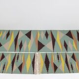 Set of 3 mid-century modernist geometric rug