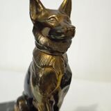 Paire de serre-livres chiens vintage