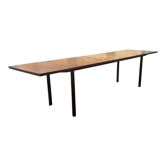 Industrial iron and wood table