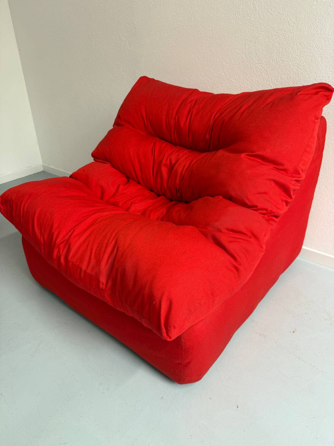 Living room sofa and 2 armchairs French design Steiner 70s vintage fabric