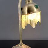 Lampe de table Art Nouveau en Laiton et Cabochons de Verre, Circa 1910