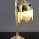 Art Nouveau Brass and Glass Cabochon Table Lamp, Circa 1910