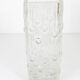 Grand vase de sol en verre glace Op Art par Peill & Putzler, Allemagne milieu du 20e siècle, années 1970