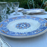 6 assiettes plates Longwy Rouennais