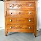 Vintage oak chest of drawers with 4 drawers, 1950s