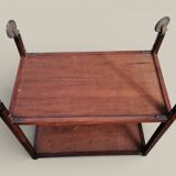 Art Deco wooden serving trolley on wheels.