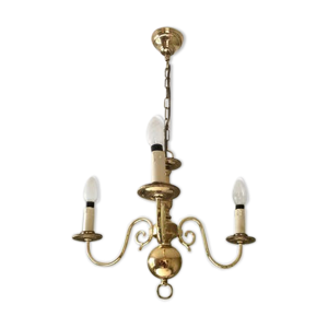 lustre 3 branches en - laiton