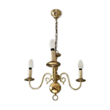 Lustre 3 branches en laiton