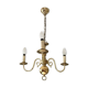 3-branched brass chandelier