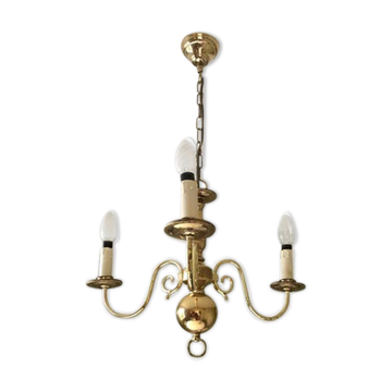 Lustre 3 branches en laiton