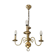 3-branched brass chandelier