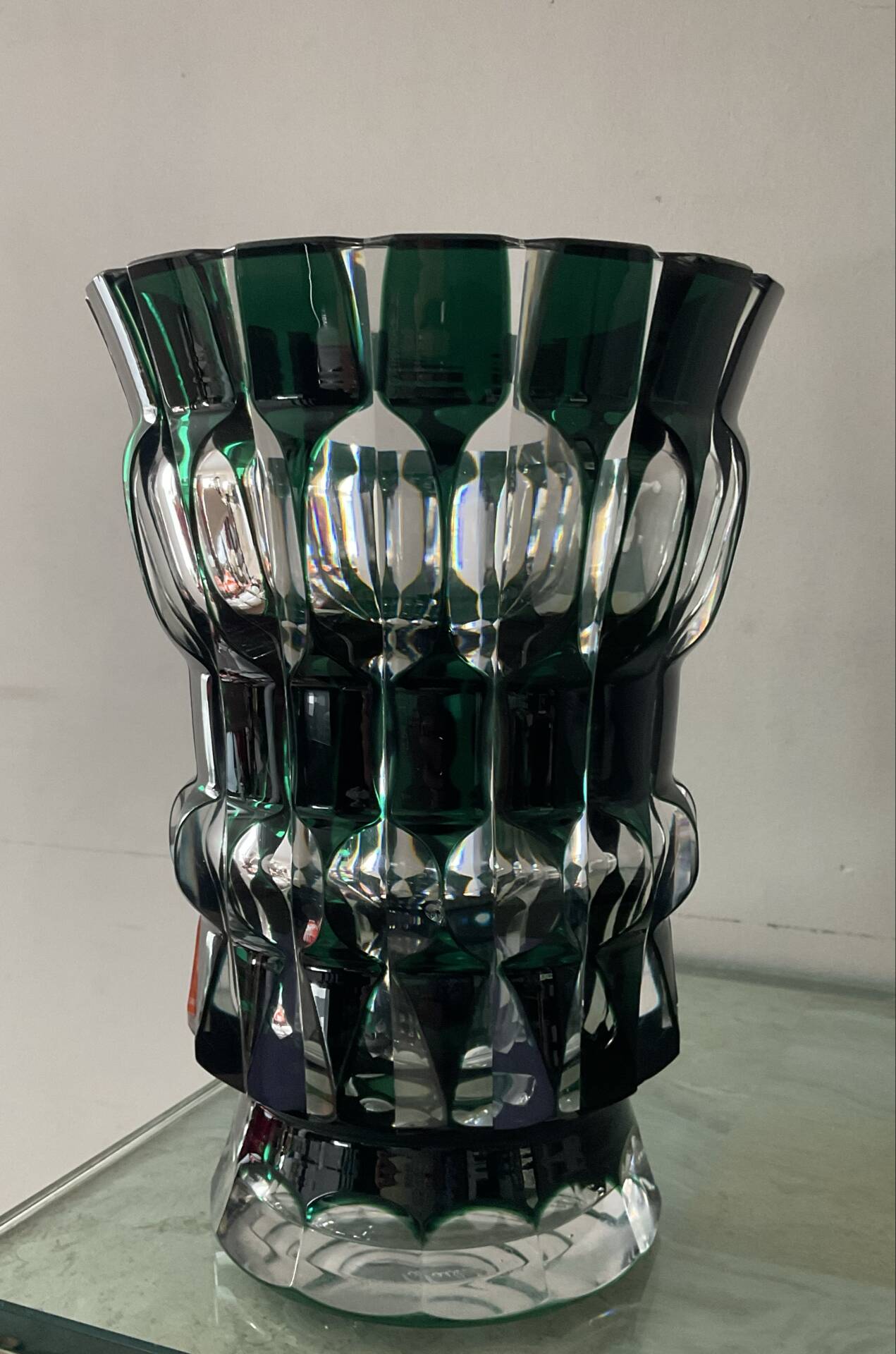 Crystal vase from Val St Lambert from the 1950s.