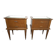 Pair of vintage oak bedside tables with mirror top
