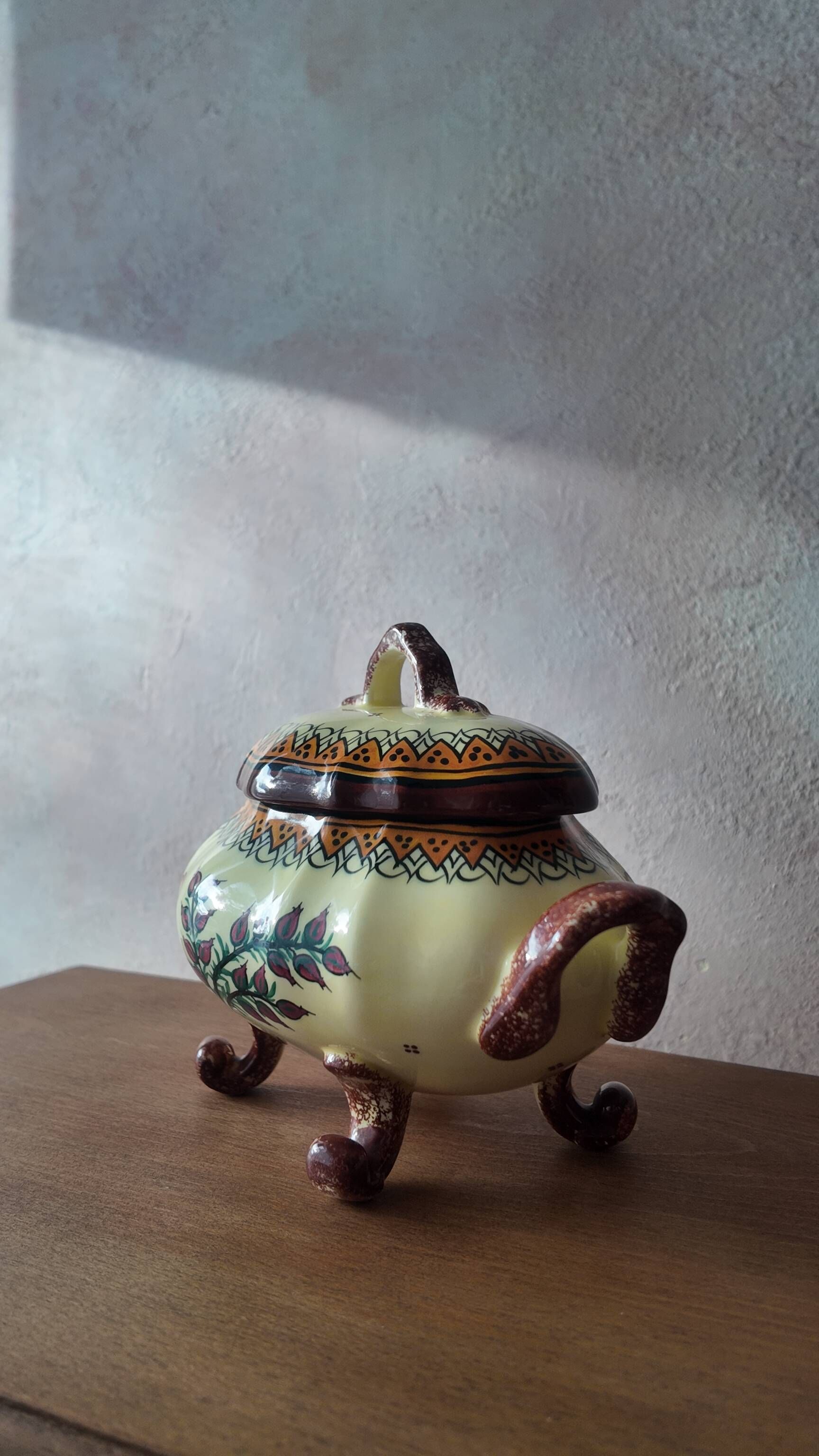 Antique Henriot Quimper Soup Tureen in Faience
