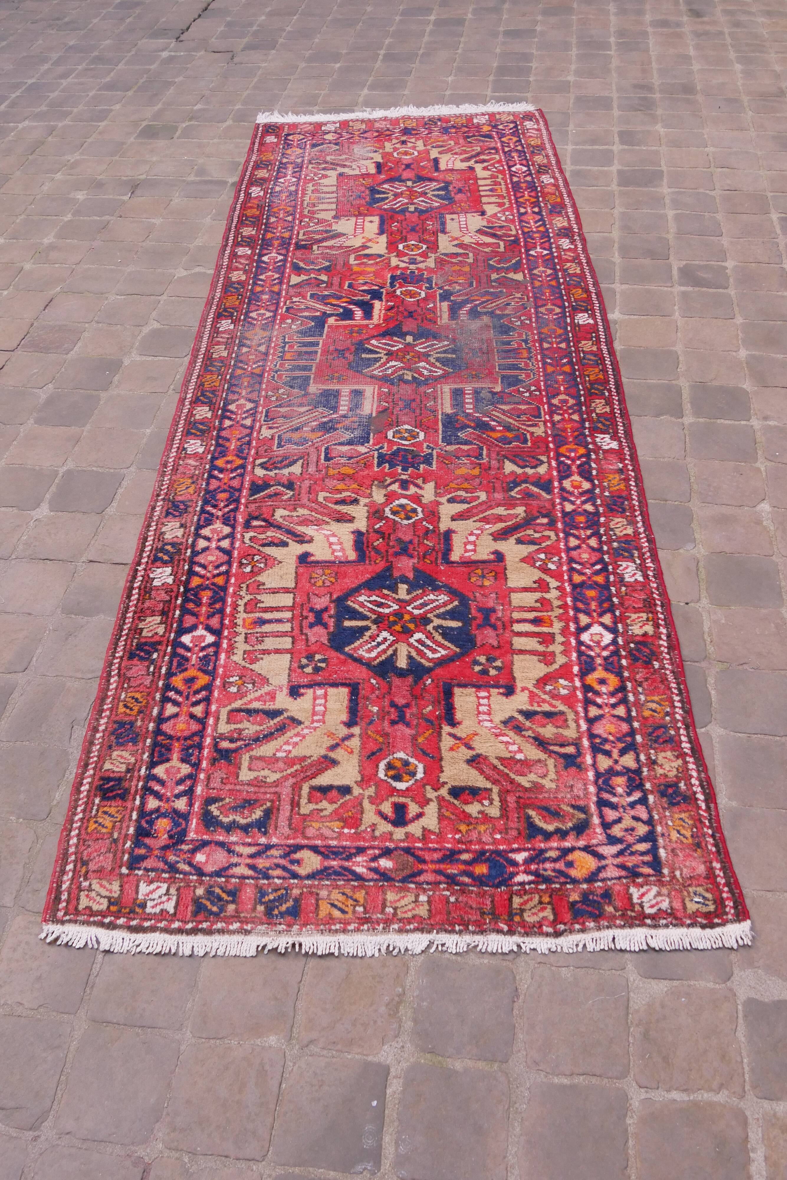 Handmade Oriental carpet of Persian corridor Hamadan