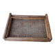 Wood and rattan tray