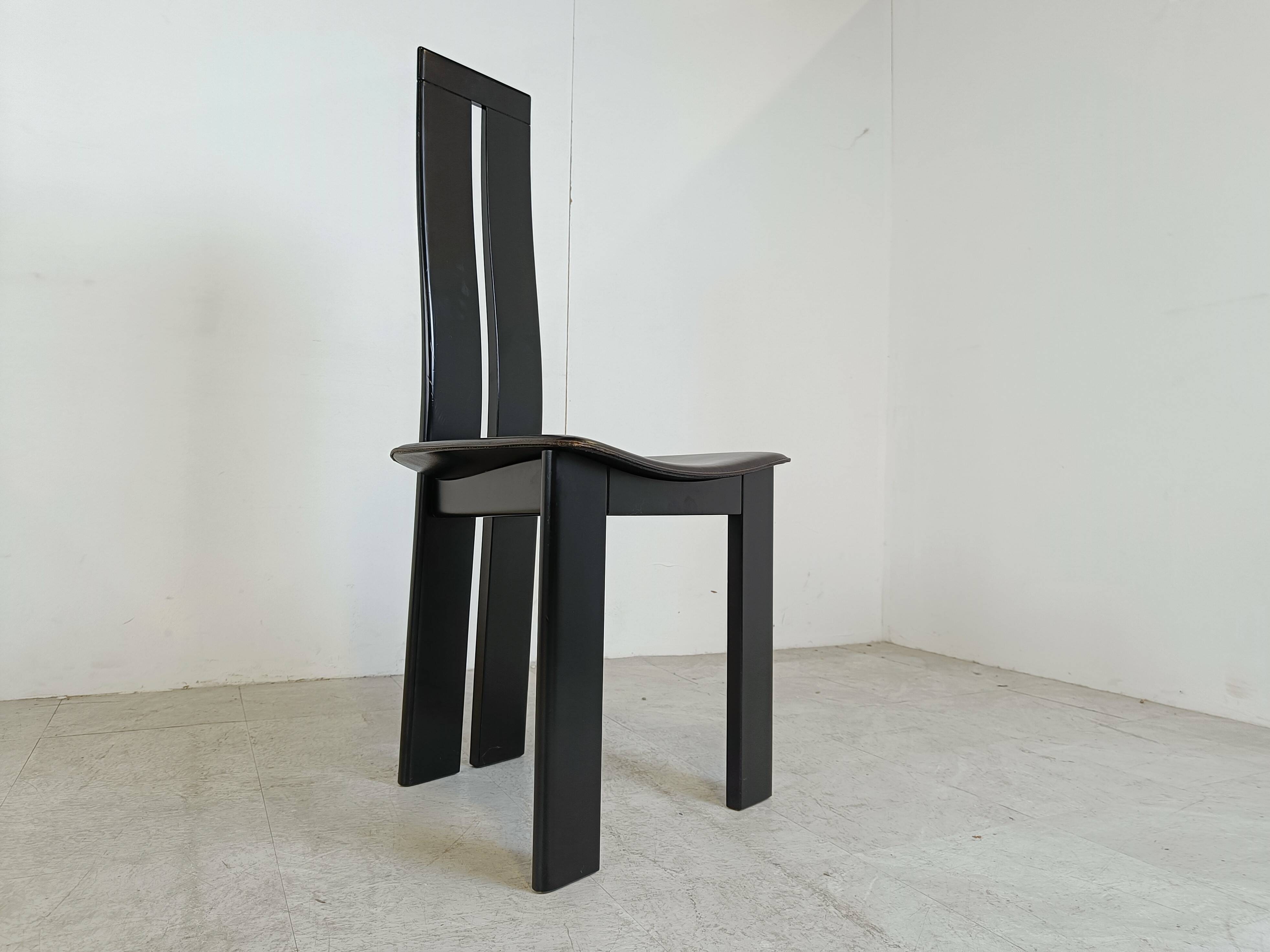 Set of 4 dining chairs by Pietro Costantini for Ello, 1980s