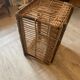 Grande panière, panier, lingère en rotin, osier ancienne