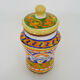 Old apothecary pot, Capsicum ceramic medicine jar. Year 70 80