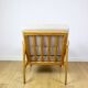 PRL armchair "Stefan" wooden oak vintage beige boucle