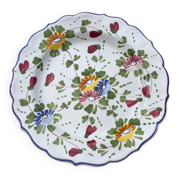 Assiette ancienne fleurie TIALY