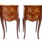 Pair of bedside tables, early 20th century, France.
