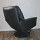 Fauteuil et ottoman cuir Leolux par Axel van Enthoven