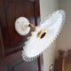 Applique murale Vintage opaline blanche