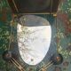 Wall-mounted coat rack with vintage 50s mirror