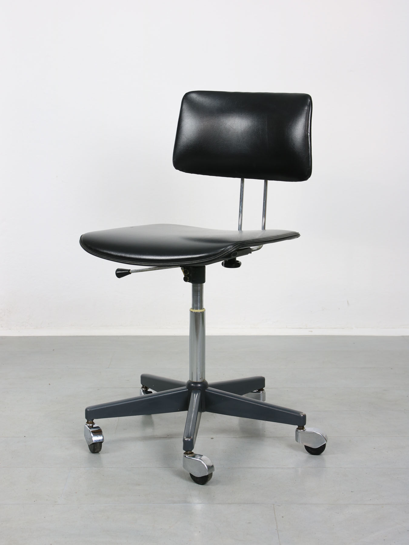 Mid-Century Black Office Swivel Chair from Stol Kamnik