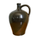 Brown enamelled sandstone canister