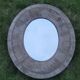 Oval wooden mirror