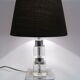 Modernist seventies table lamp 1970 cubes cut glass and chrome metal cylinders