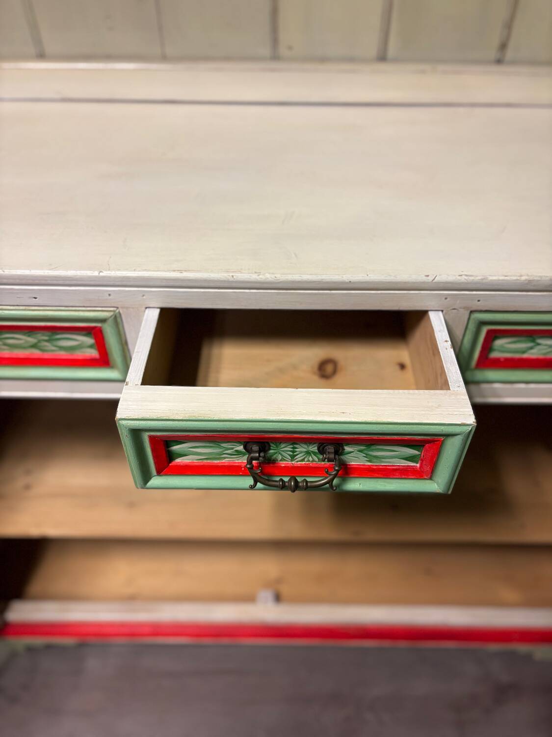 Hand-painted folk wardrobe