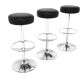 Set of 3 leather bar stools, Börje Johansson, Markaryd, Sweden, 1970