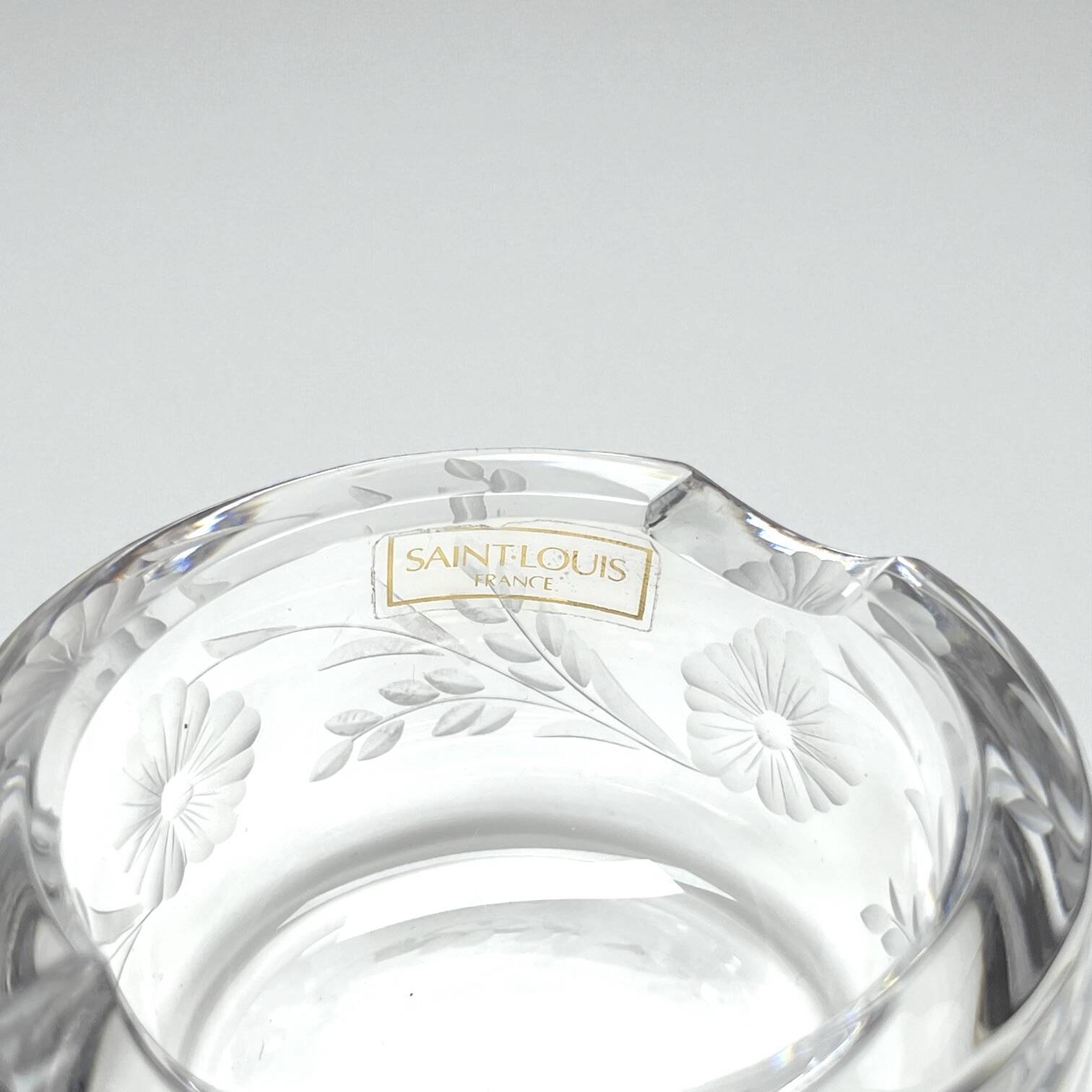 Cendrier en cristal gravé de Saint-Louis édition du 225ᵉ anniversaire, 1992