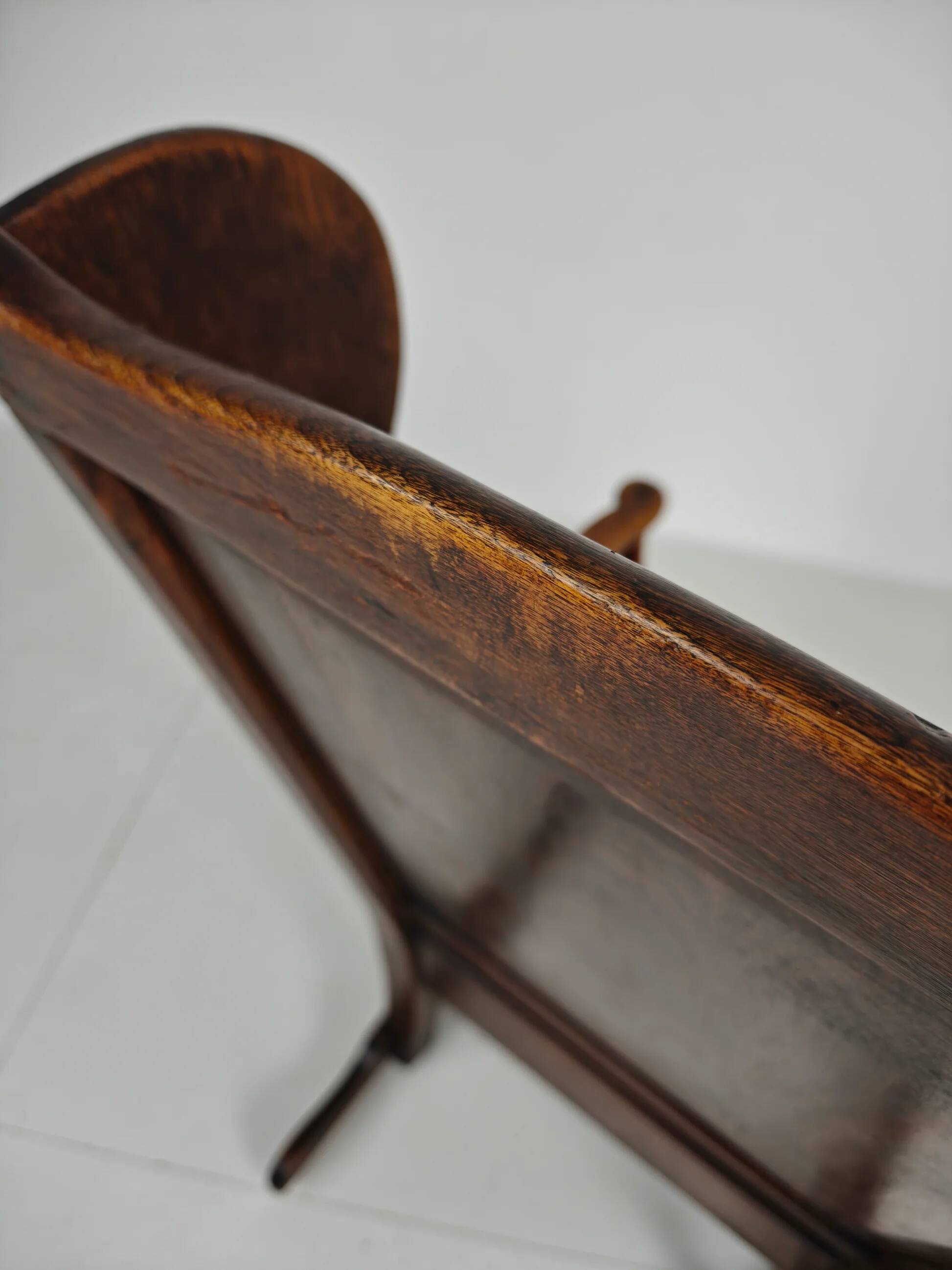 Antique lambing chair / rocking chair – ca. 1800, oak