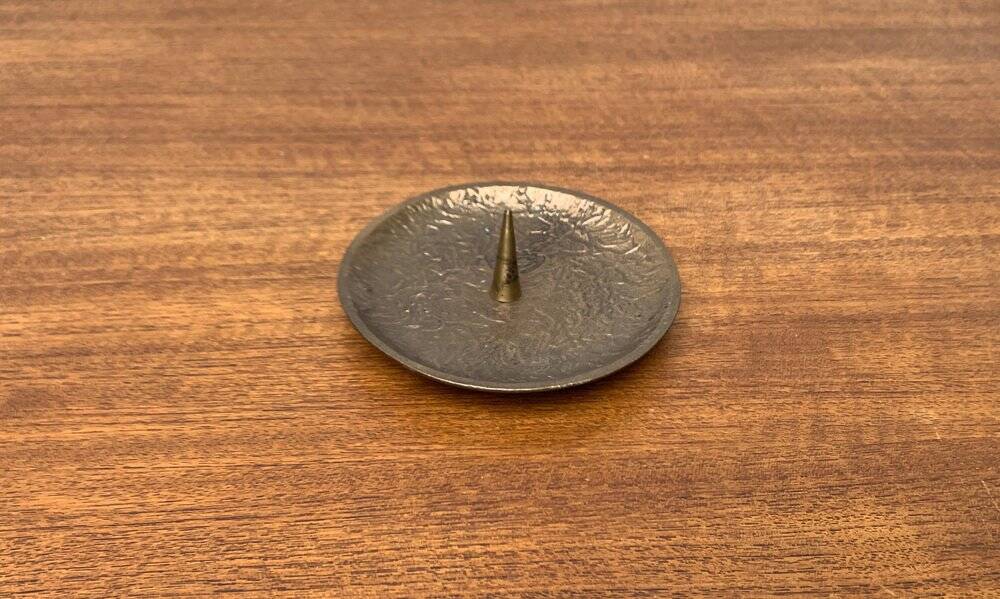 Mid-Century Brutalist Bronze Candleholder, 1960s