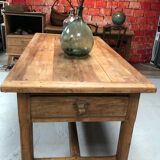 Large oak bakery table