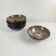 Set of 6 reactive glazed ceramic bowls in Japandi style.