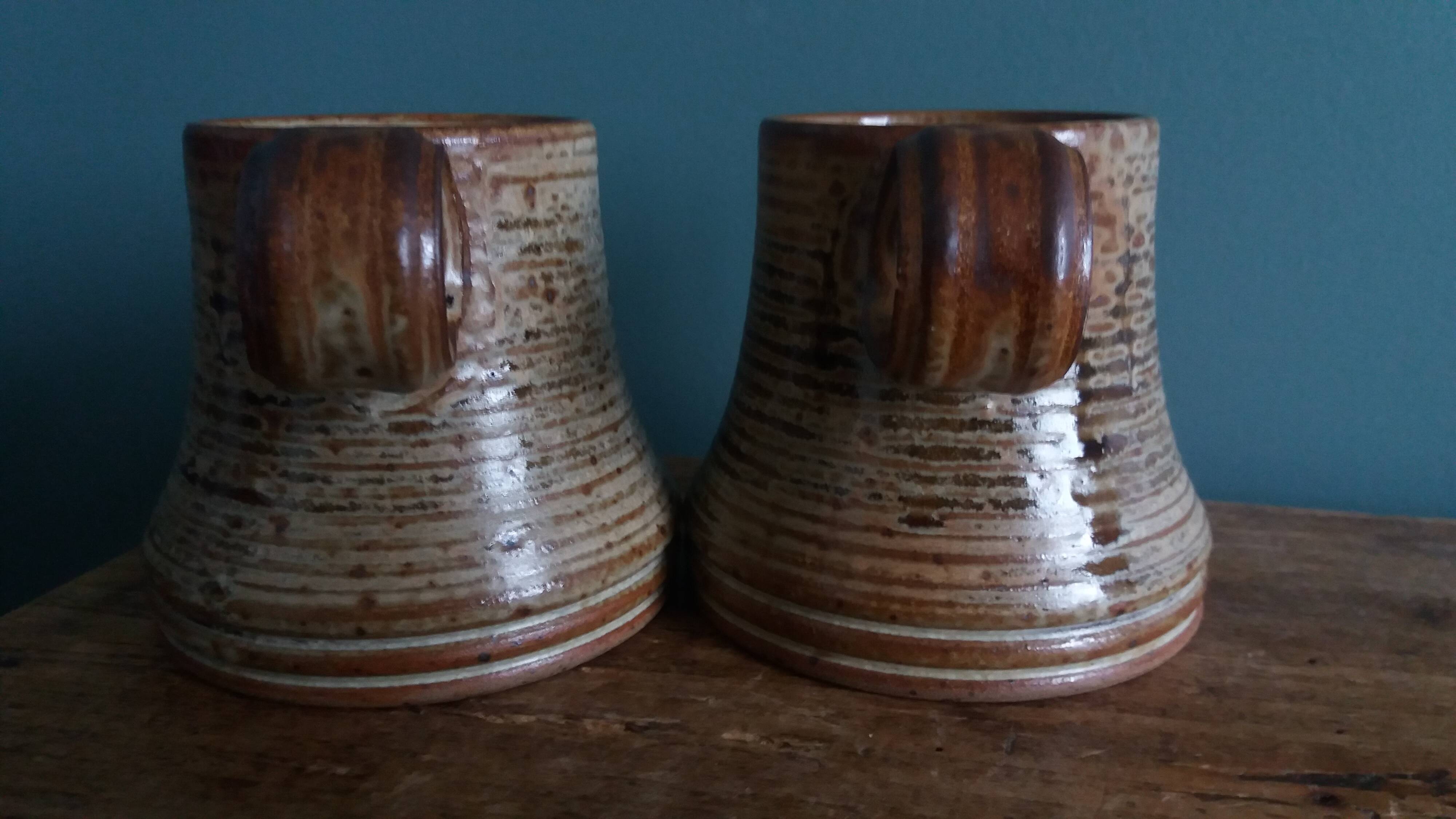 Tasses mugs en grès de Puisaye, Jean-Pierre Prud’homme