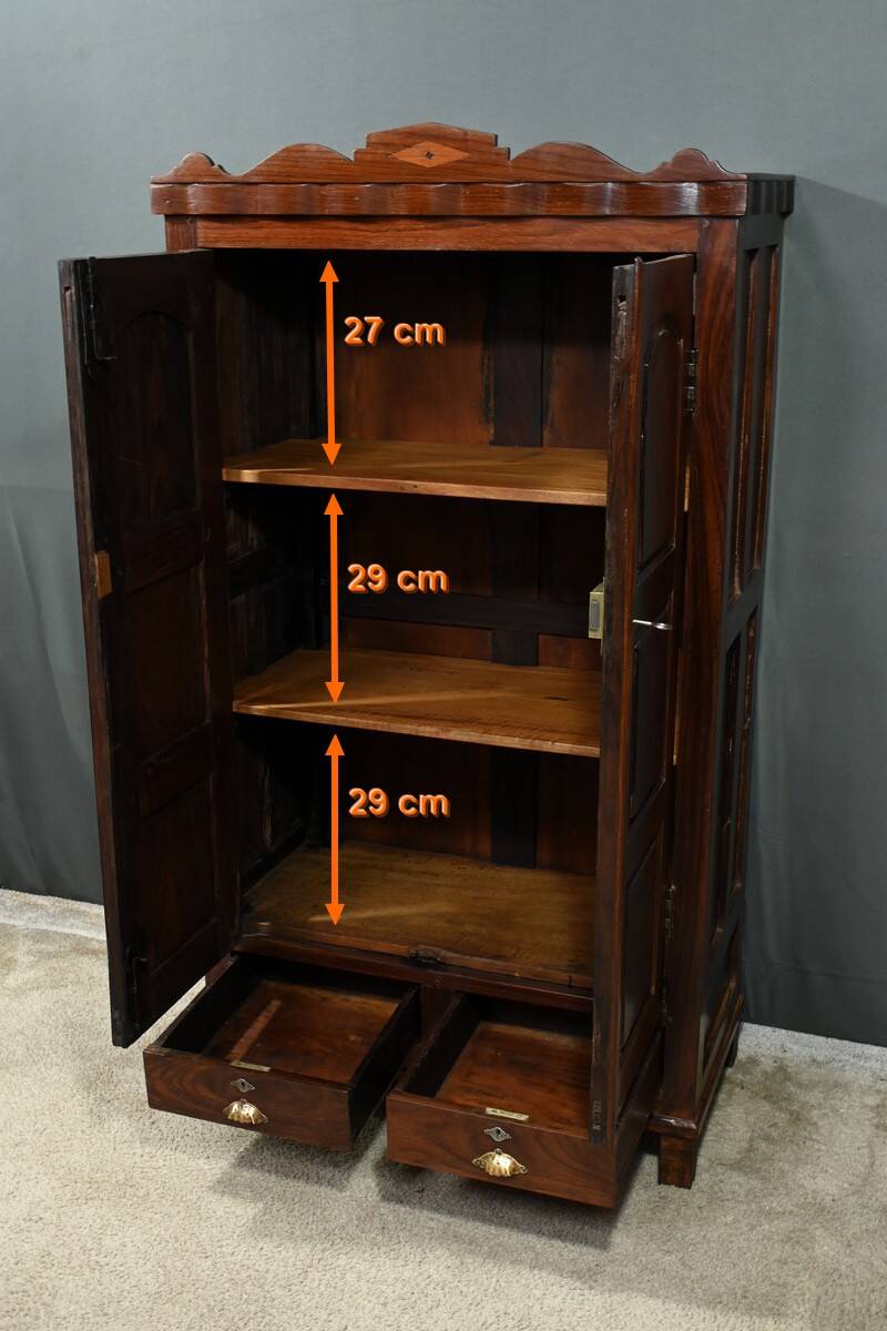 Pondicherry Spice Cabinet, in Teak and Rosewood – 1900