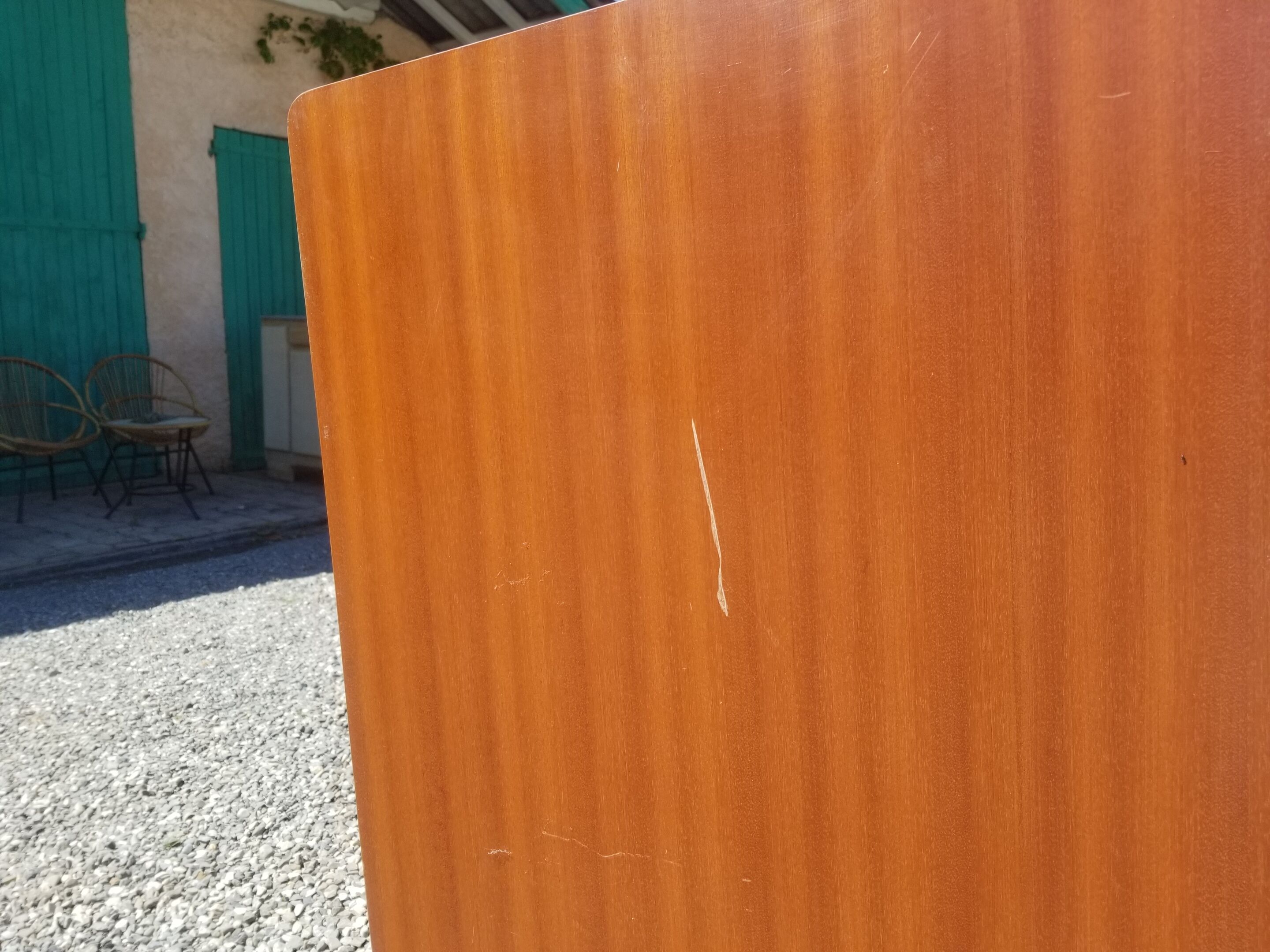 Vintage dresser 4 drawers feet compass - 60s