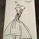 Press fashion illustration "spring collection - summer 1986" Christian Dior