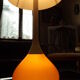 Orange 1960-70 vintage opaline drop lamp