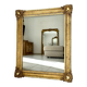 Mirror from the Restoration period, antique gilded, 19th century.