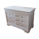 Commode blanche vintage à moulures shabby chic