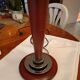 Art deco mahogany desk lamp foot