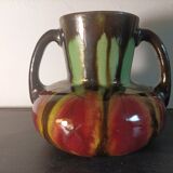 Art Deco ceramic vase signed Henri Delcourt France