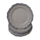 Lot de 6 assiettes lunch collection filets bleu